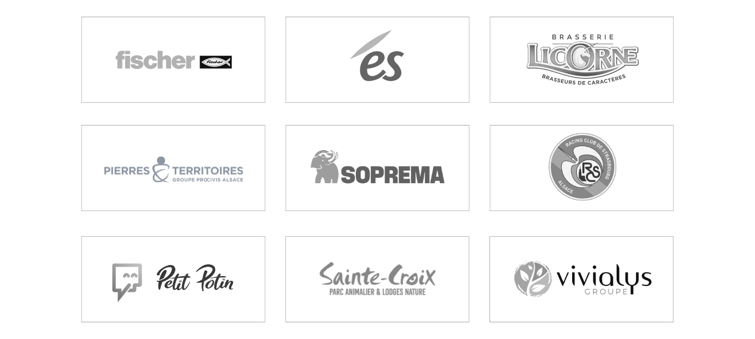 Logos de nos clients : entreprises et organisations qui nous font confiance